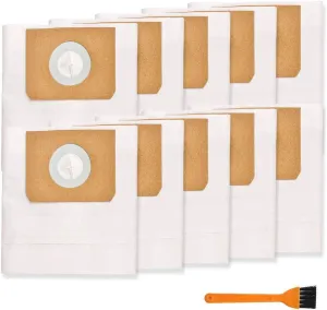 KEEPOW 4 Gallon Vacuum Bags Replacement Compatible with Vacmaster 4 Gallon Wet/Dry Vacuum VF408, VF408B, VF410P, Part# VFDB (10 Pack)