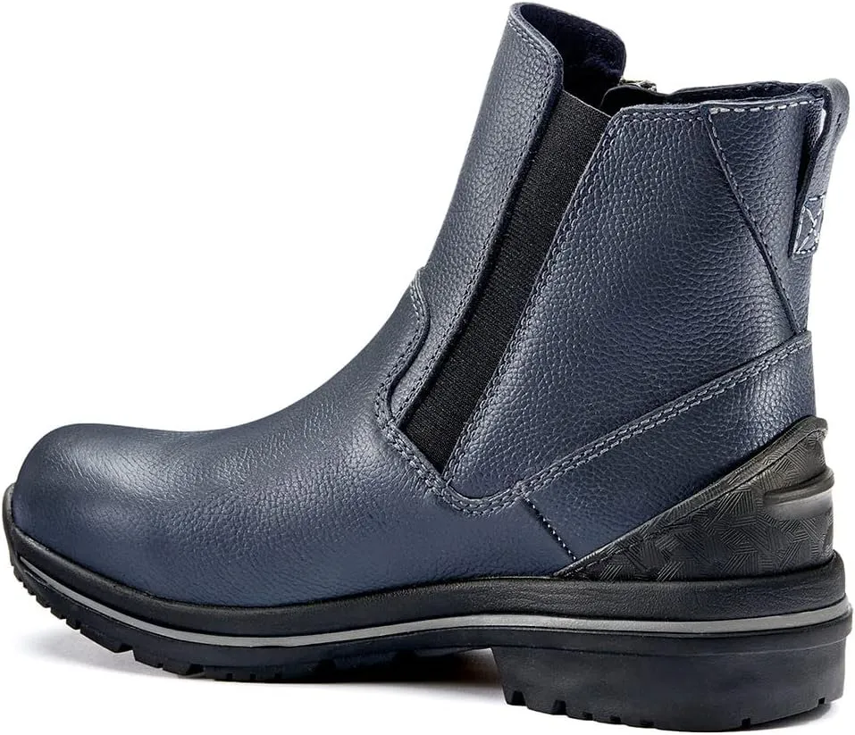 Kerrits Woodstock Waterproof Barn Boot – Durable Leather Women's Barn Work Boots, Wide Footbed, Front Zip, 1" Heel