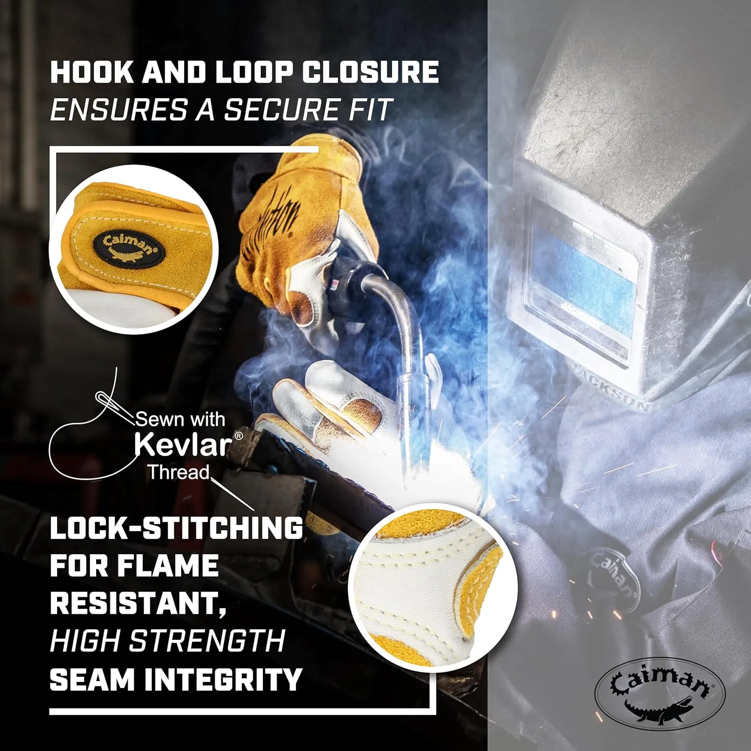 Kevlar-Seamed Multi-Task Welding Gloves 1828 (Medium/Yellow)