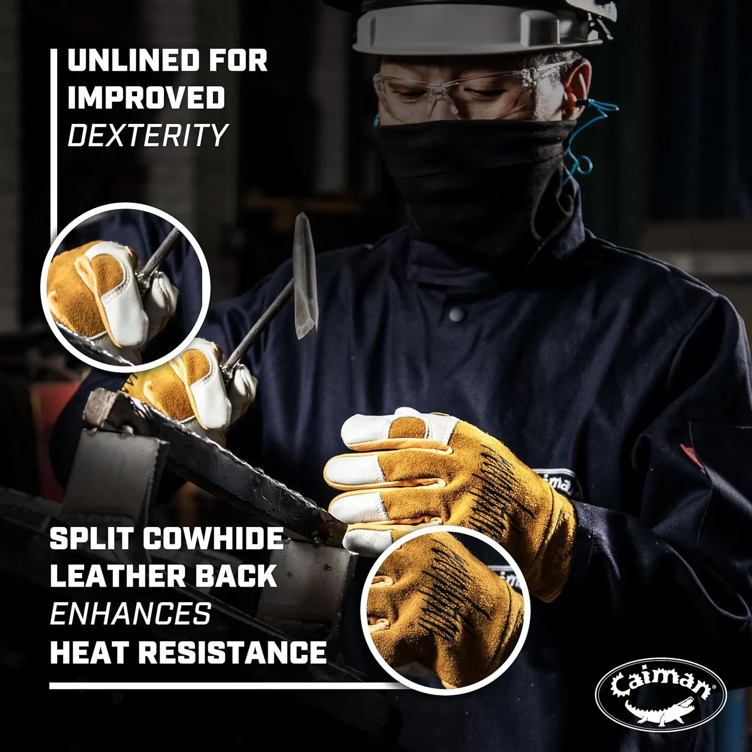Kevlar-Seamed Multi-Task Welding Gloves 1828 (Medium/Yellow)