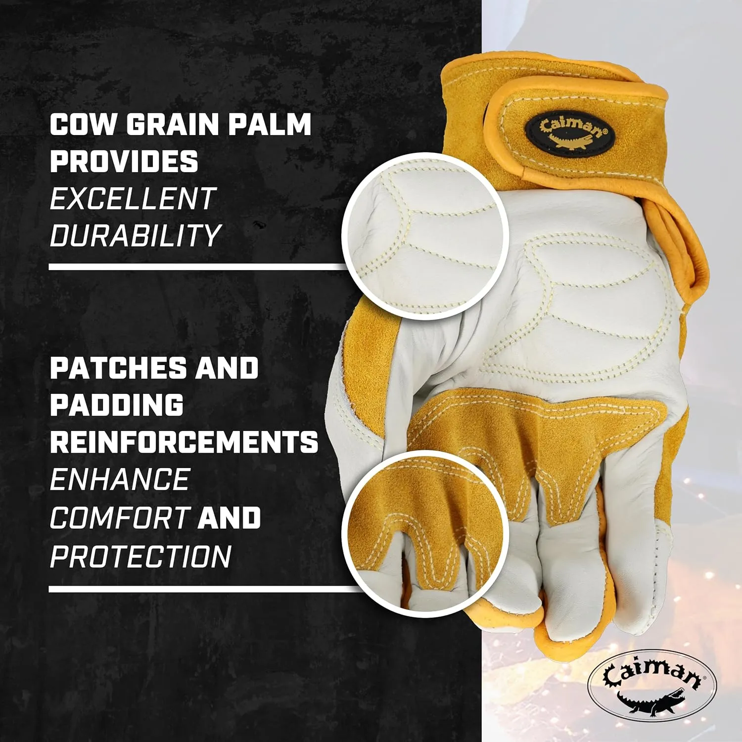 Kevlar-Seamed Multi-Task Welding Gloves 1828 (Medium/Yellow)