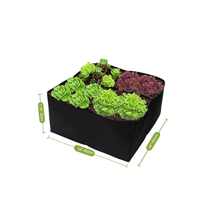 Large Garden Planting Bag Felt Multi-grid Planting Bag Vegetable Planting Pot Plant Flower Planting Pot Plant Nutrition Bag
