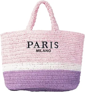 Large Straw Beach Bag for Women Summer Woven Shoulder Tote Bag Straw Purses and Handbags for Vacation