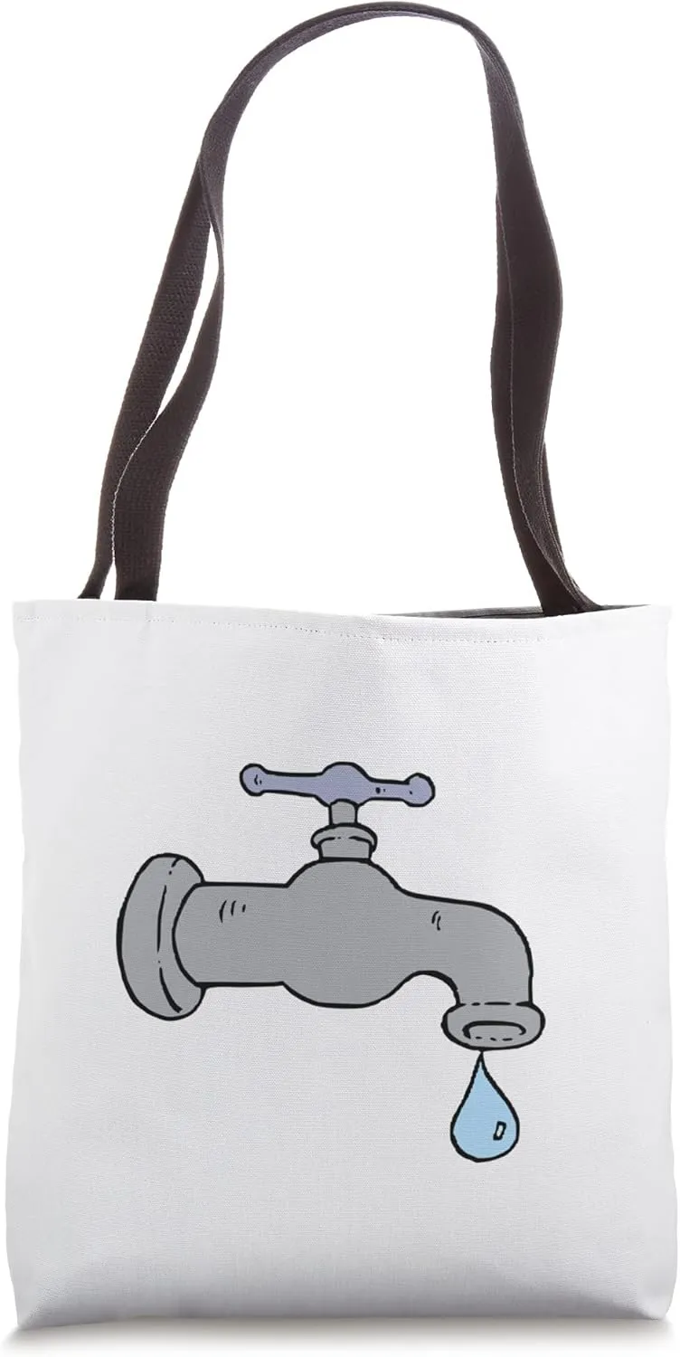 Leaky Faucet Funny Plumber Handyman Tote Bag