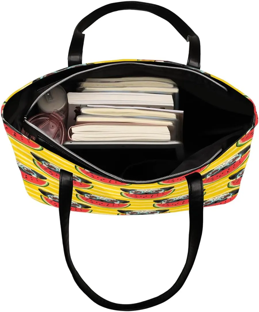 Leather Tote Bag for Women Fashion Shoulder Bag Purses and Handbags Large Capacity Satchel Bags for Work Travel