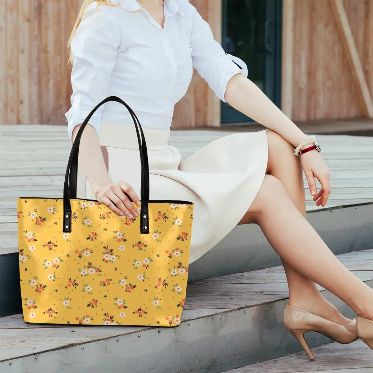 Leather Tote Bag for Women Fashion Shoulder Bag Purses and Handbags Large Capacity Satchel Bags for Work Travel