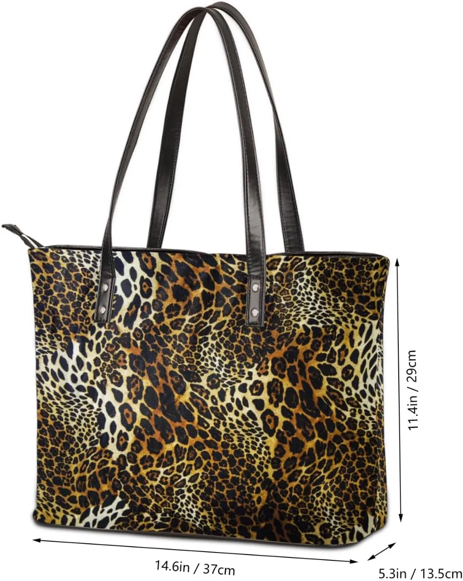 Leather Tote Bag for Women Fashion Shoulder Bag Purses and Handbags Large Capacity Satchel Bags for Work Travel