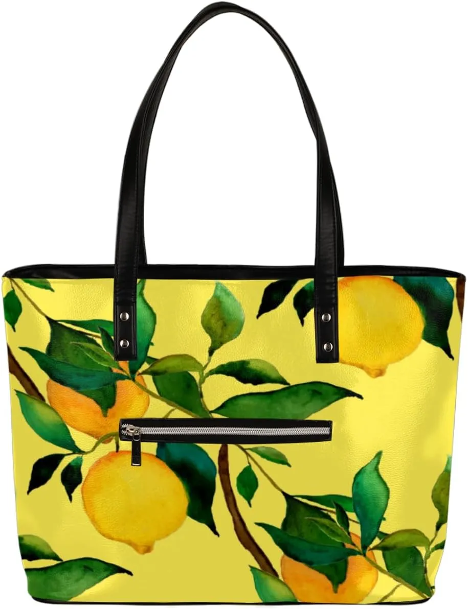 Leather Tote Bag for Women Fashion Shoulder Bag Purses and Handbags Large Capacity Satchel Bags for Work Travel