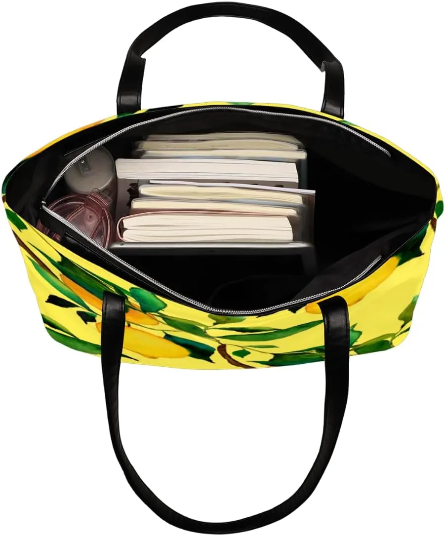 Leather Tote Bag for Women Fashion Shoulder Bag Purses and Handbags Large Capacity Satchel Bags for Work Travel