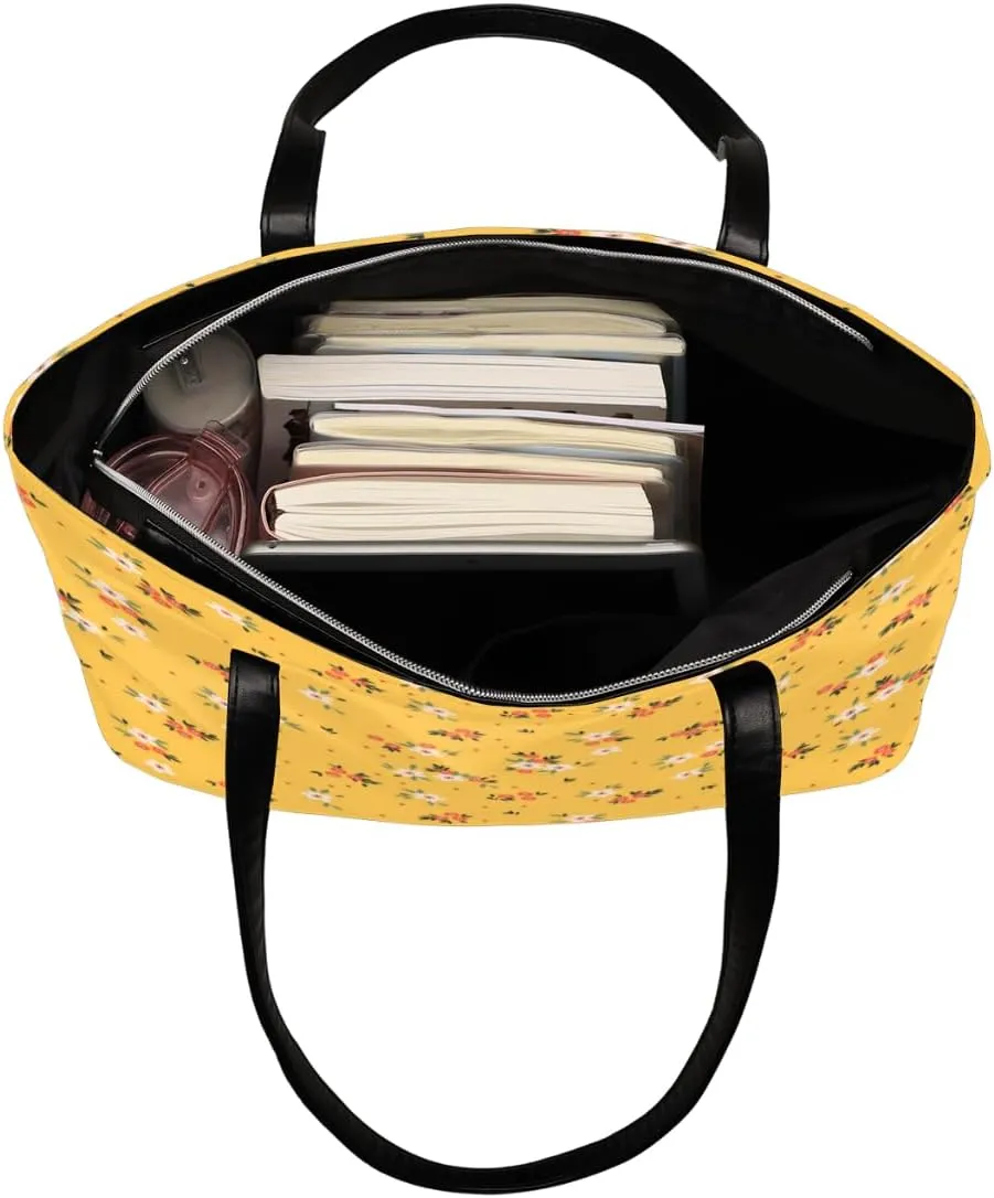 Leather Tote Bag for Women Fashion Shoulder Bag Purses and Handbags Large Capacity Satchel Bags for Work Travel