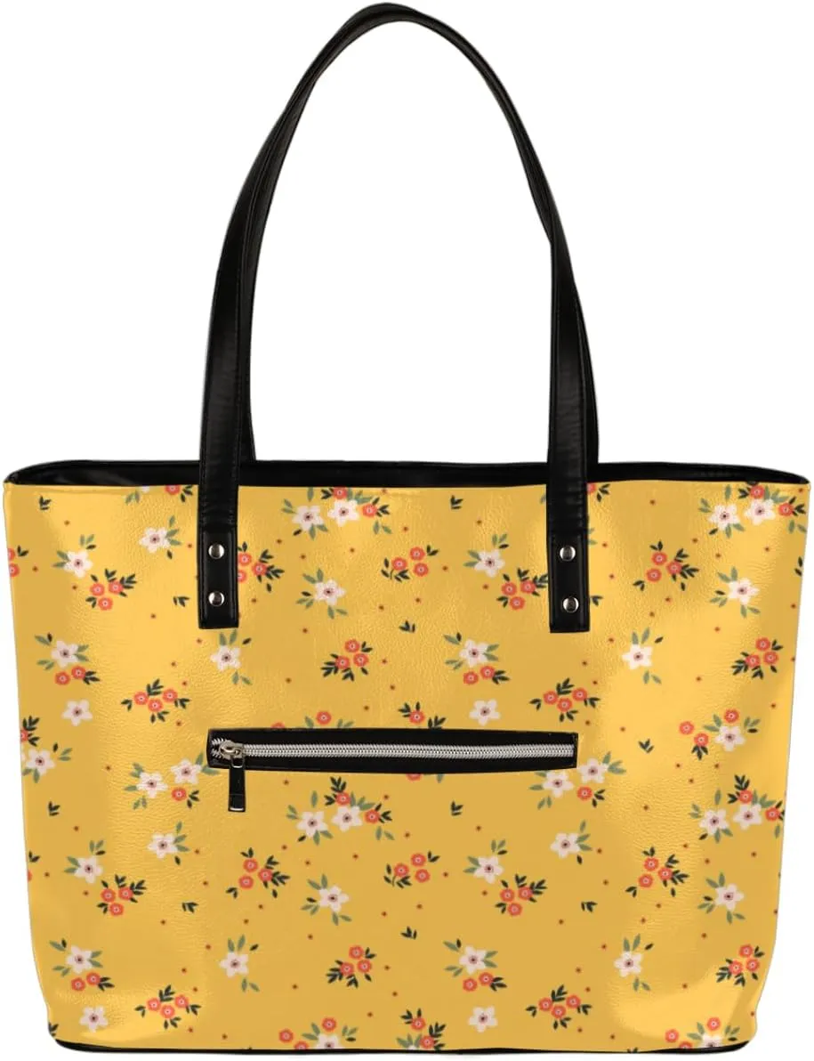 Leather Tote Bag for Women Fashion Shoulder Bag Purses and Handbags Large Capacity Satchel Bags for Work Travel