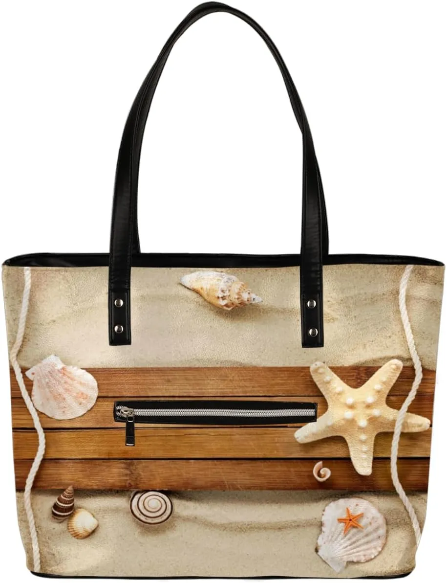 Leather Tote Bag for Women Fashion Shoulder Bag Purses and Handbags Large Capacity Satchel Bags for Work Travel