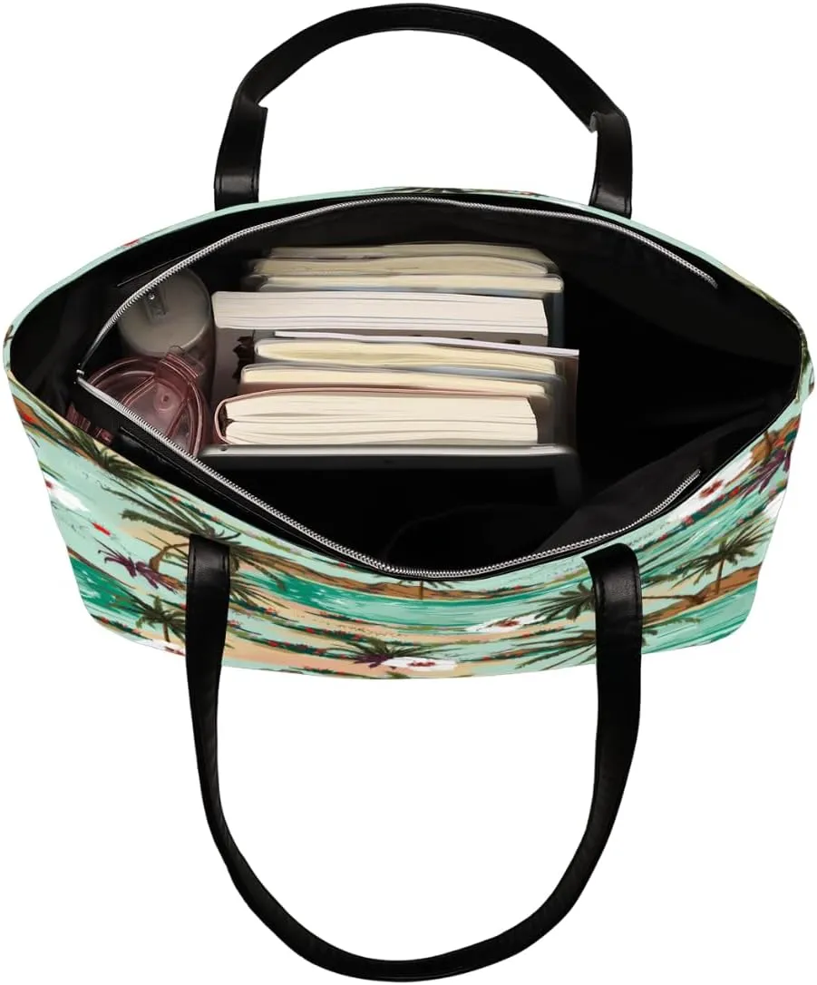 Leather Tote Bag for Women Fashion Shoulder Bag Purses and Handbags Large Capacity Satchel Bags for Work Travel