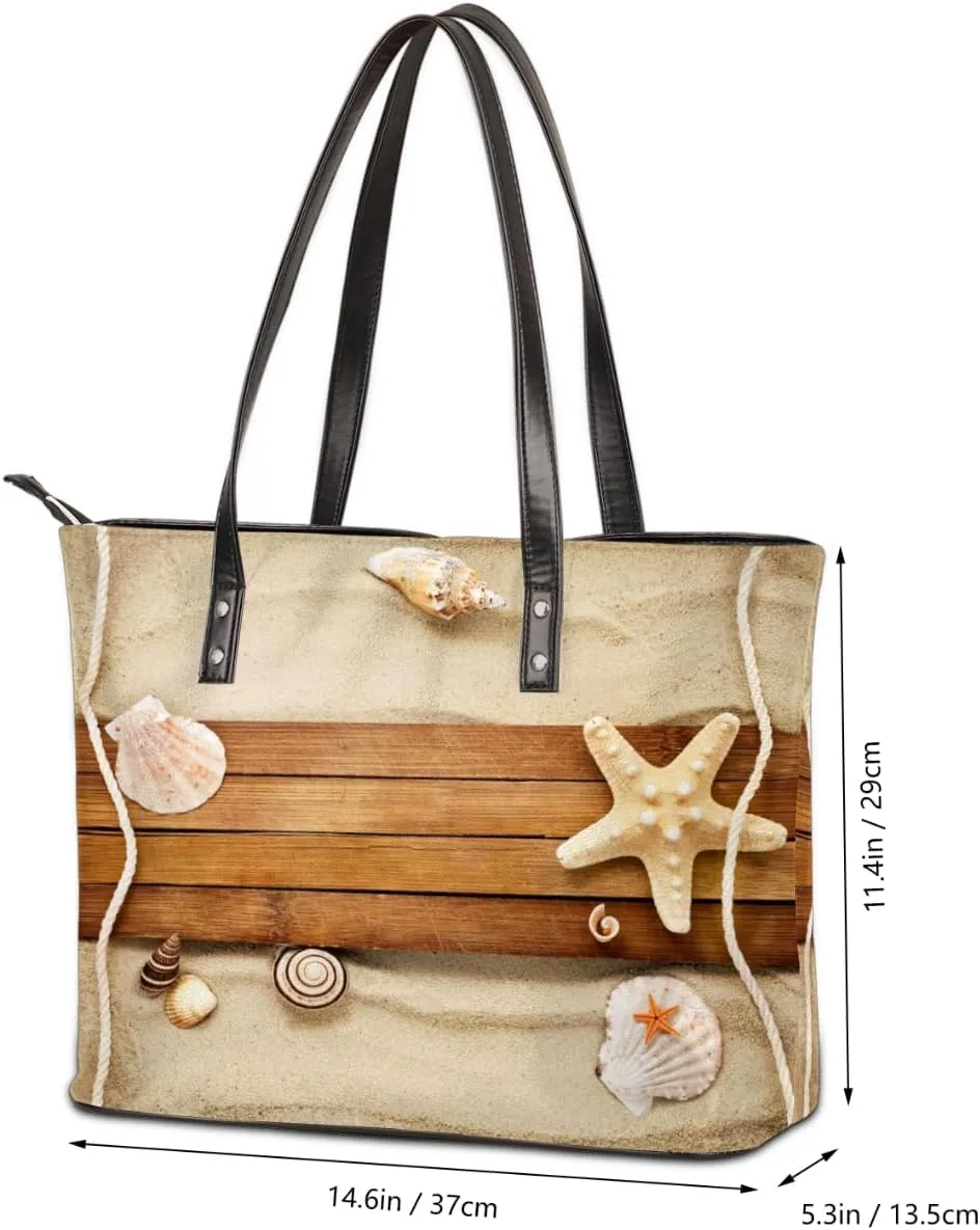 Leather Tote Bag for Women Fashion Shoulder Bag Purses and Handbags Large Capacity Satchel Bags for Work Travel