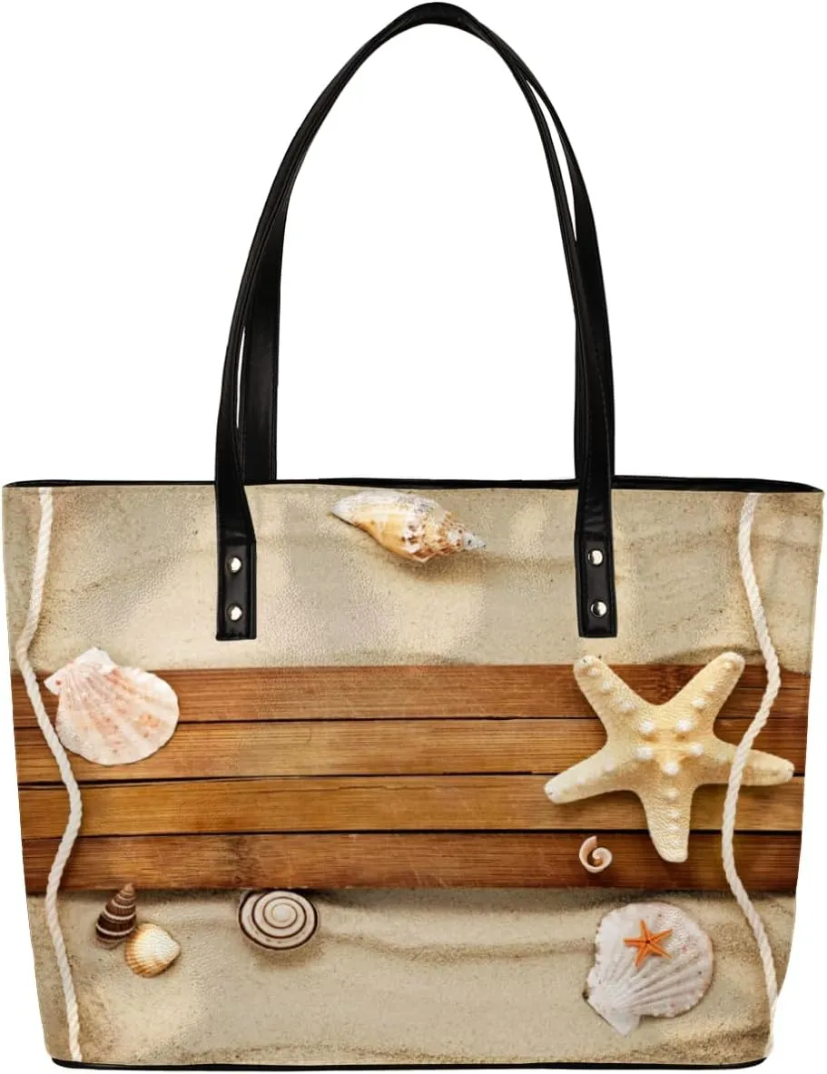 Leather Tote Bag for Women Fashion Shoulder Bag Purses and Handbags Large Capacity Satchel Bags for Work Travel