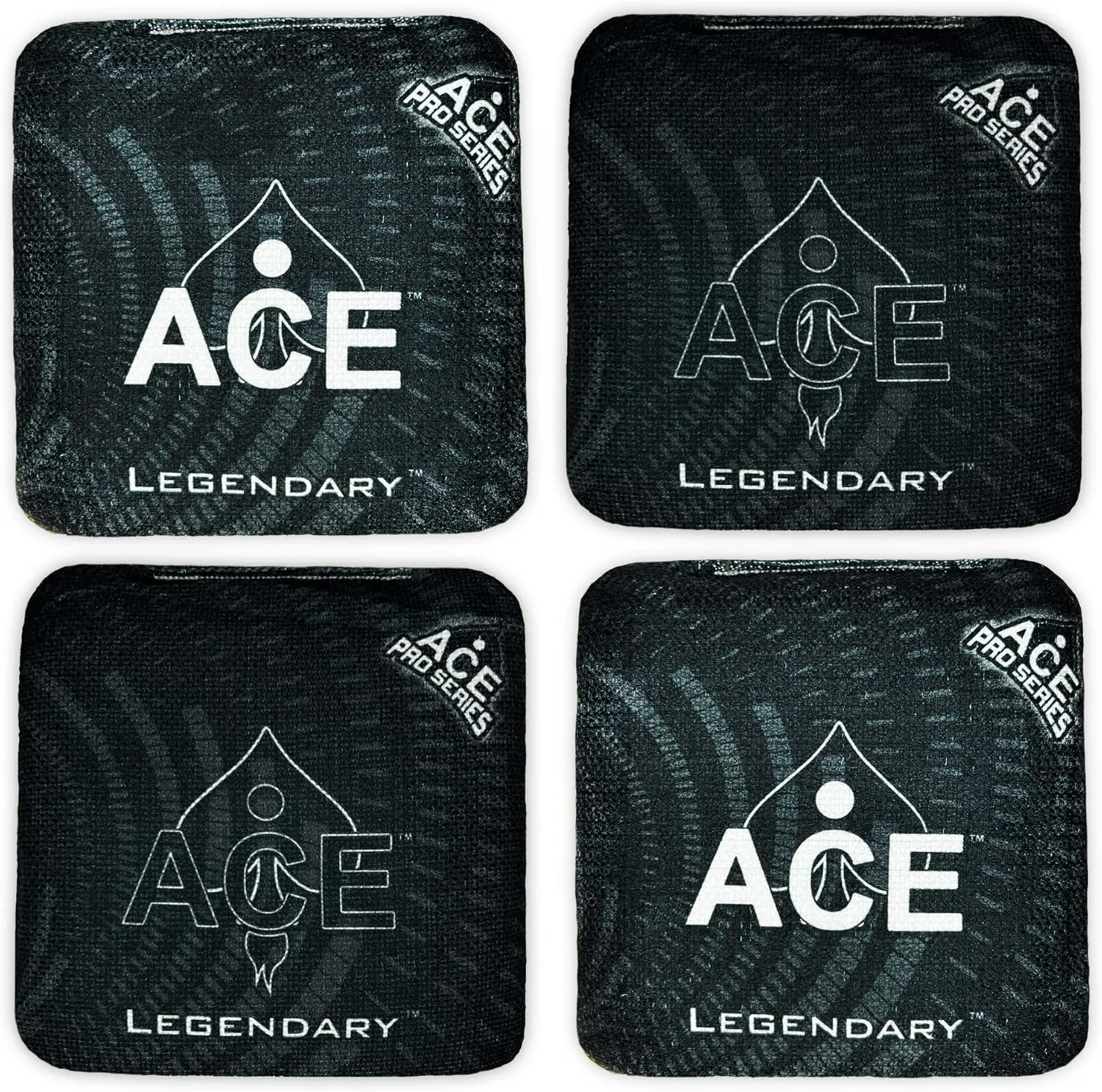 Legendary | ACE Pro Cornhole Bags   PRO Kits | Dual Sided Slick Stick All Weather | Optional Bag Break in and Carrying Case | Set of 4