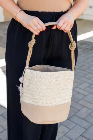 Let's Go Have Fun Handbag, Beige