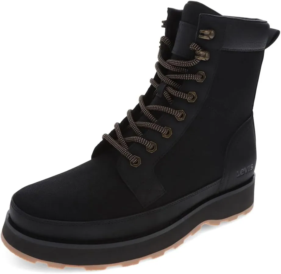Levi's Men's Casual Ankle Boot, Black Mono/Gum, 10.5