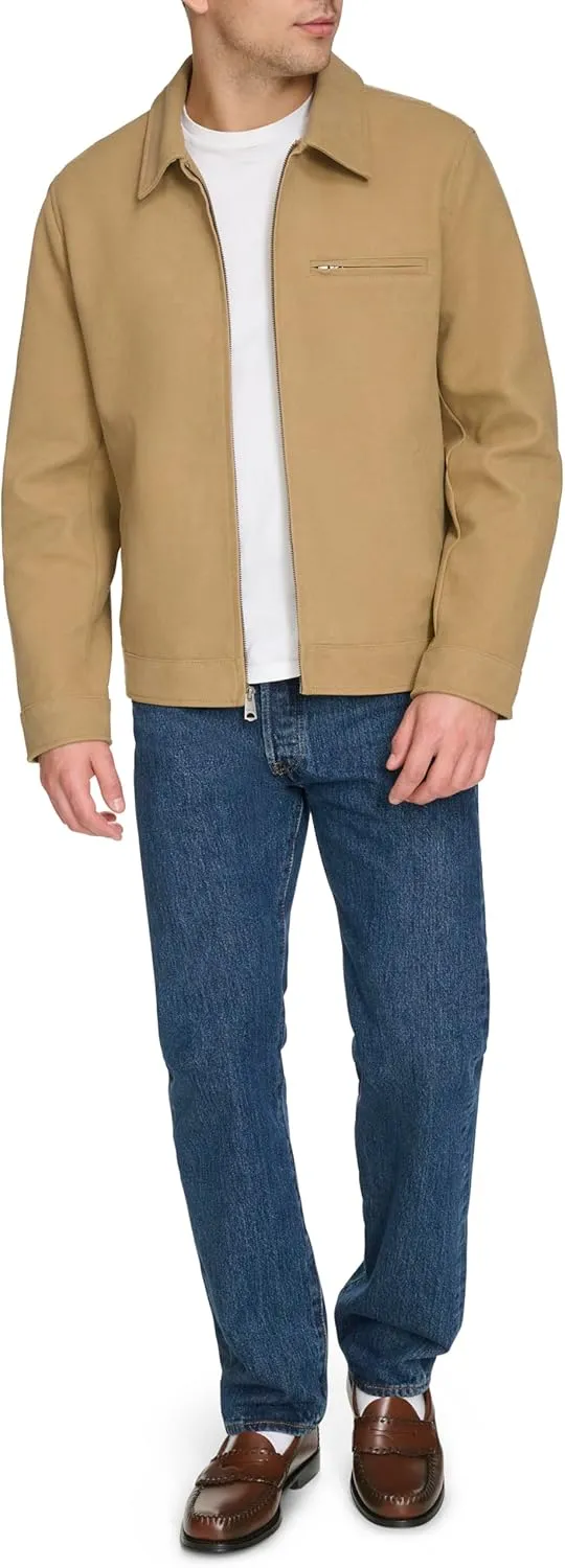 Levi's Men's Faux Leather Laydown Collar Racer Jacket