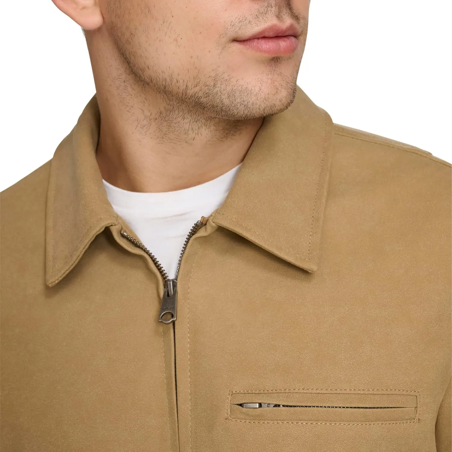 Levi's Men's Faux Leather Laydown Collar Racer Jacket