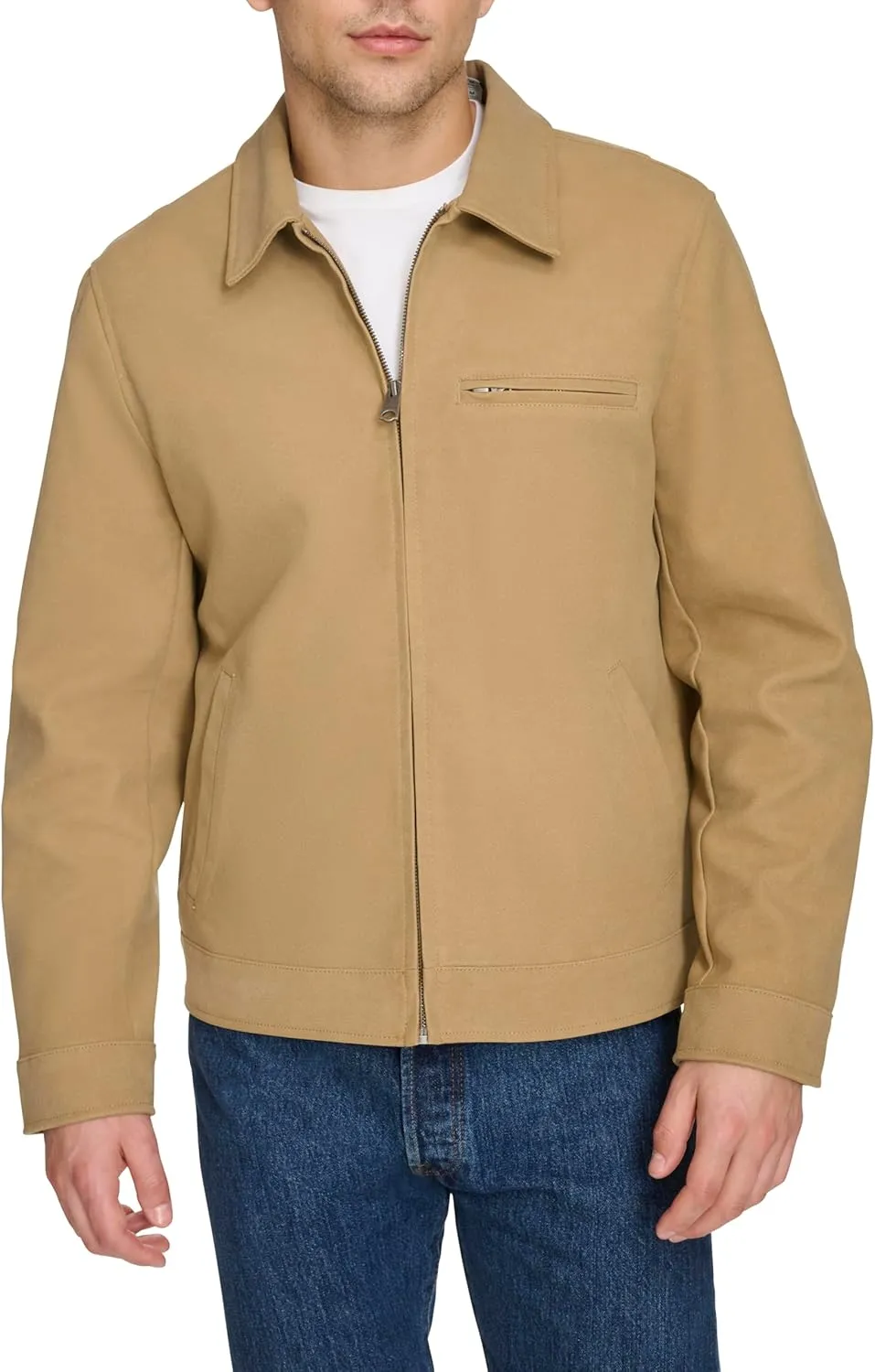 Levi's Men's Faux Leather Laydown Collar Racer Jacket