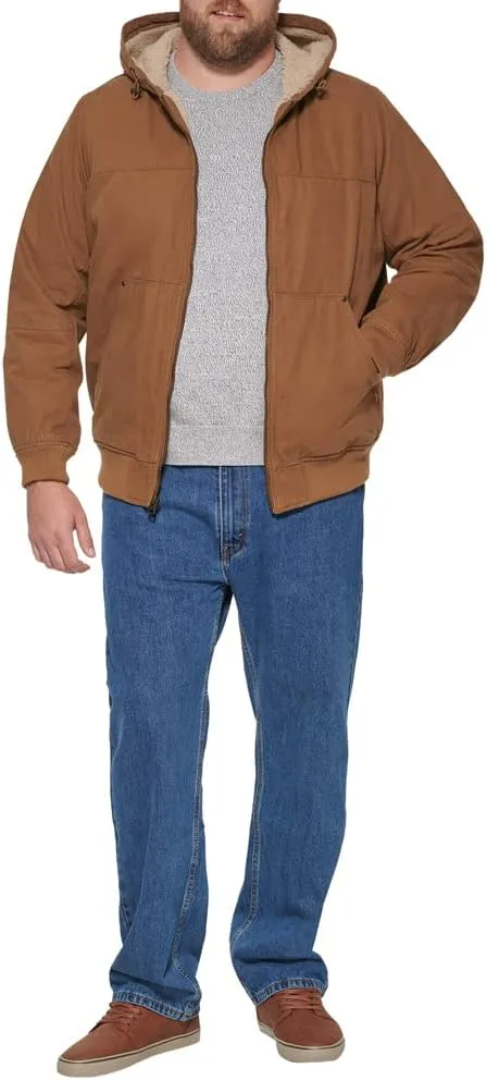 Levi's Mens Workwear Cotton Canvas Hooded Bomber Jacket (Regular & Big & Tall Sizes)