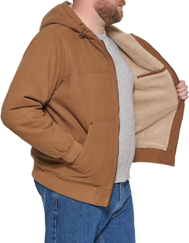 Levi's Mens Workwear Cotton Canvas Hooded Bomber Jacket (Regular & Big & Tall Sizes)