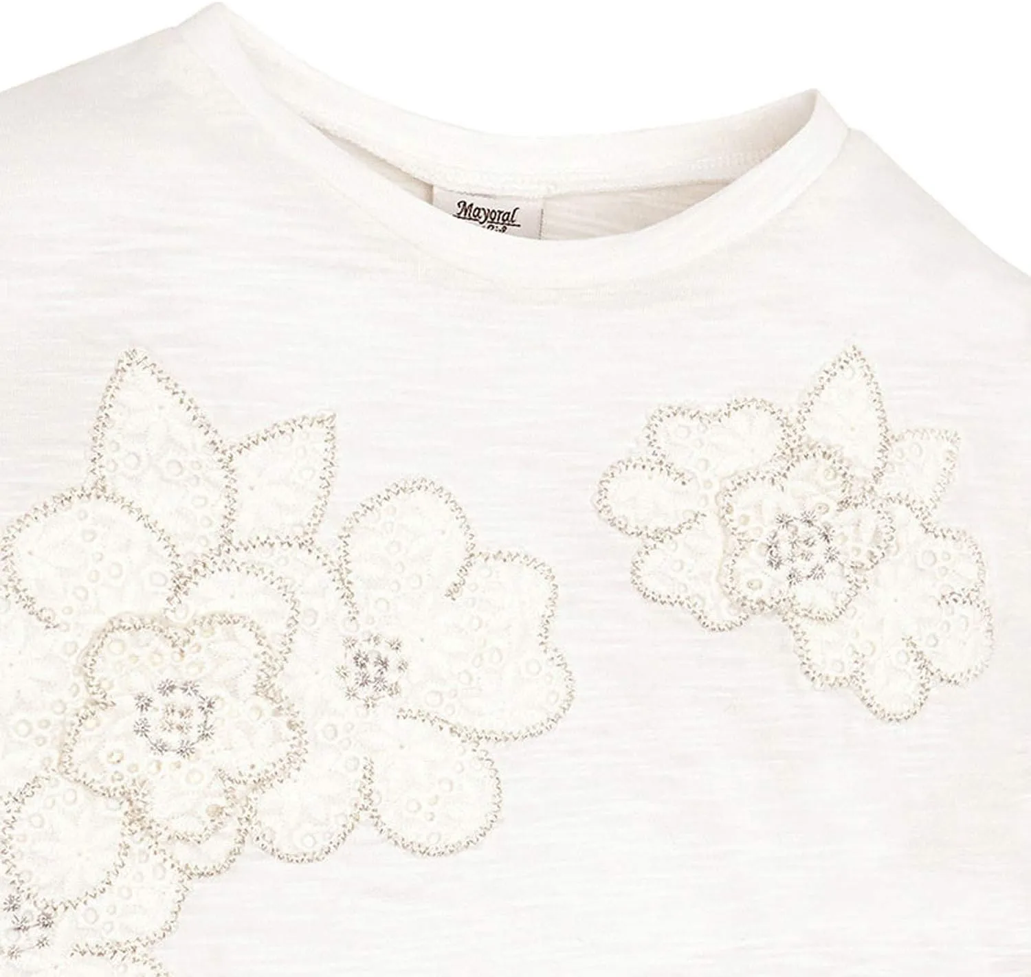 Little Girls 2T-9 Long-Sleeve 3-D Floral Embellished Knit Shirt/Top