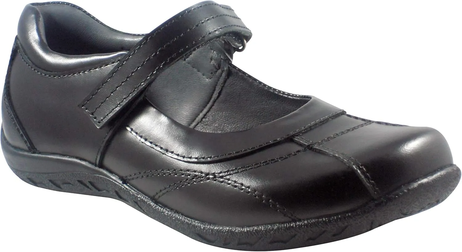 Little Girls Black Soft Leather Shoes, Carmen 12M