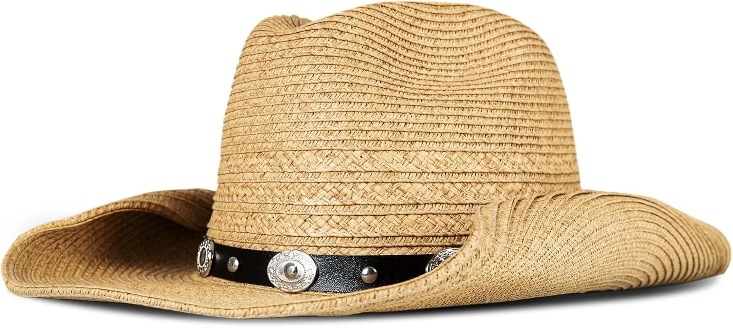 Lucky Brand Women's Cowboy Hat | Western | Woven | Wide Brim | Adjustable | Breathable | Straw | Sun Protection