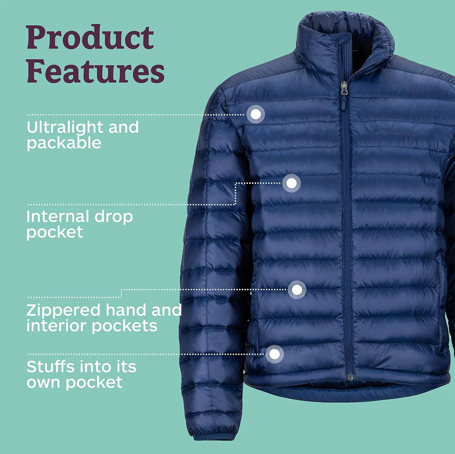 MARMOT Men's Zeus Jacket - 700-Fill Insulated, Water-Resistant, Lightweight Puffer