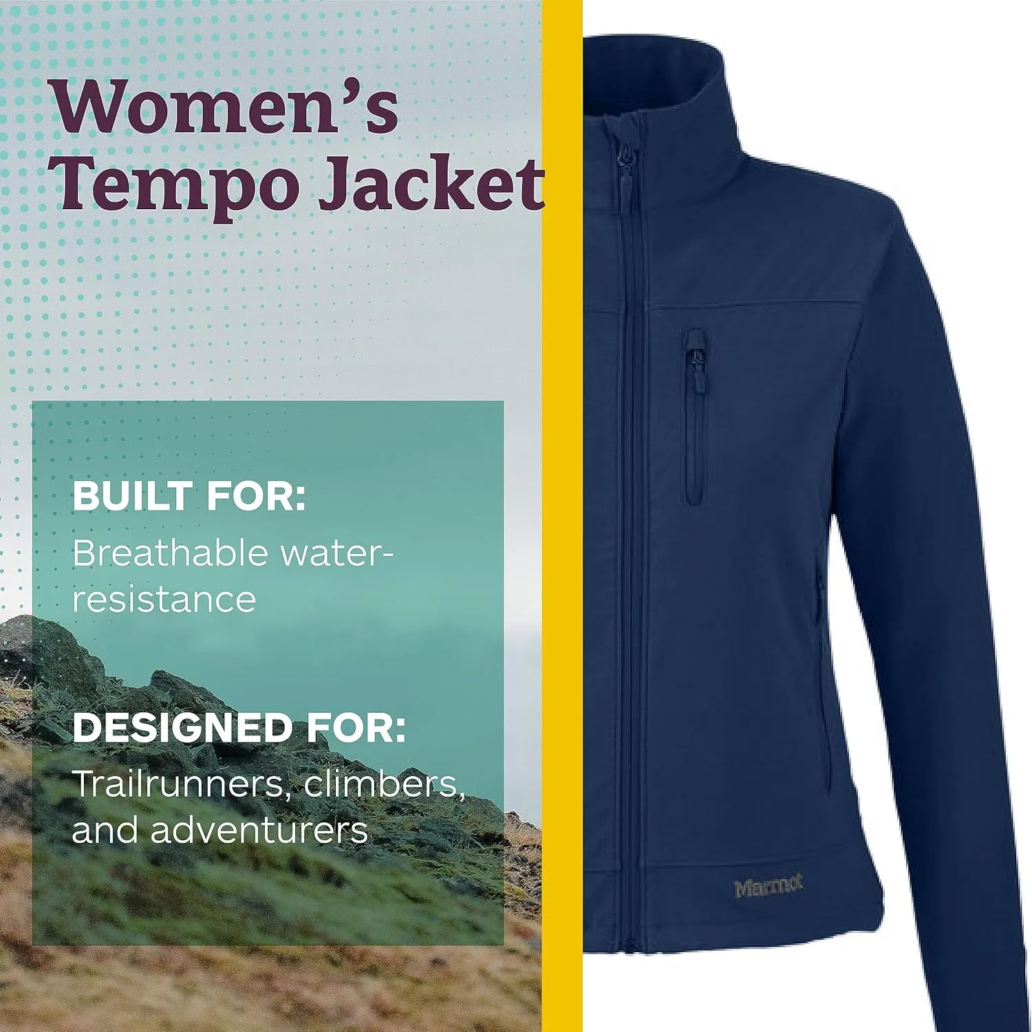 MARMOT Women's Tempo Jacket - Breathable, Water-Resistant Softshell