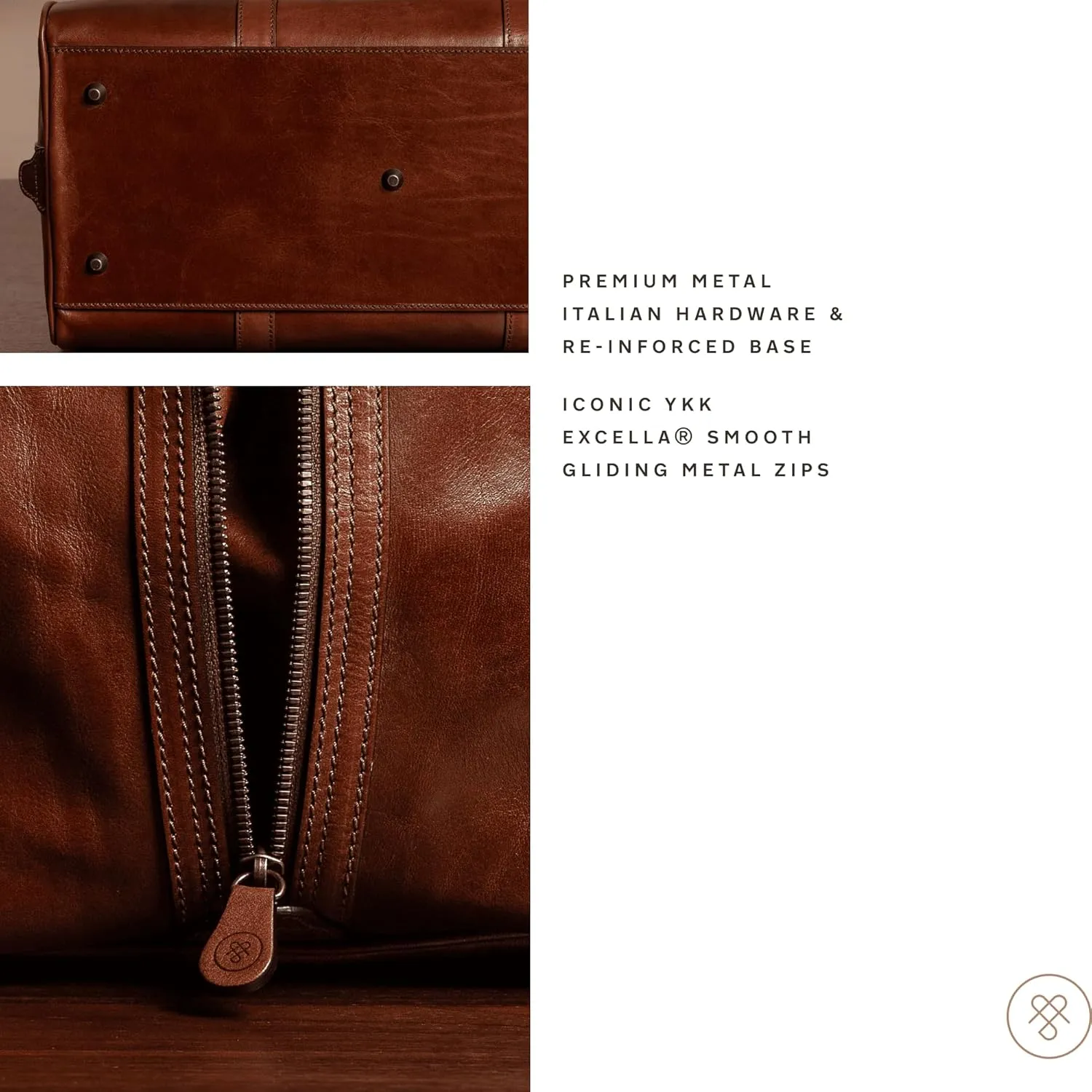 Maxwell Scott - Mens Italian Large Leather Duffle Bag for Luxury Travel - Handmade in Italy - The FleroL Chestnut Tan