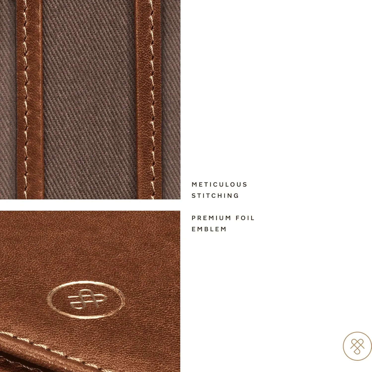 Maxwell Scott - Personalized Luxury Leather Travel Card Holder Case for Men Women with ID Section - The Solaro - Dark Brown