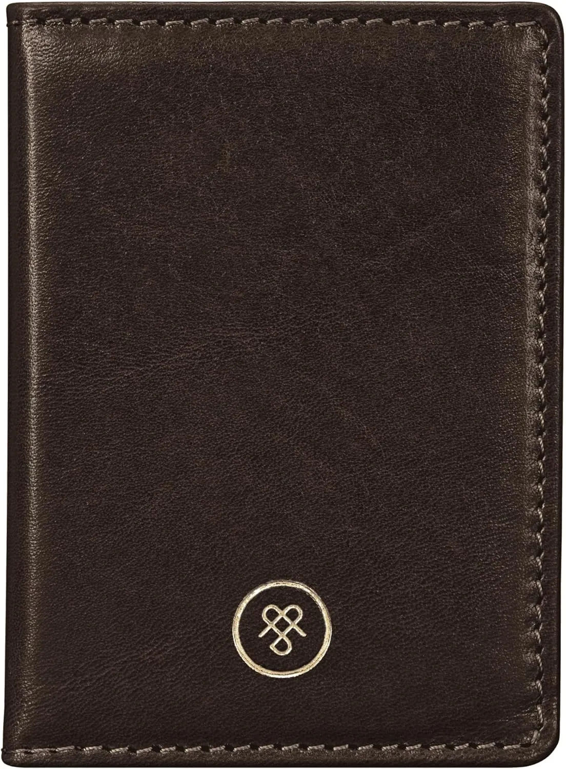 Maxwell Scott - Personalized Luxury Leather Travel Card Holder Case for Men Women with ID Section - The Solaro - Dark Brown