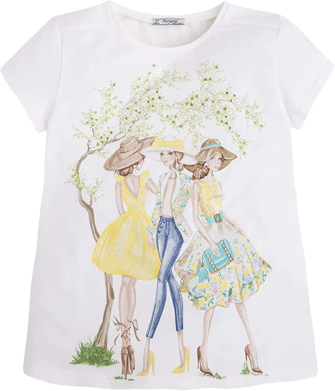 Mayoral Chic Toddler-Little-Big Girls Embellished Graphic Fashion Tee/T-Shirt