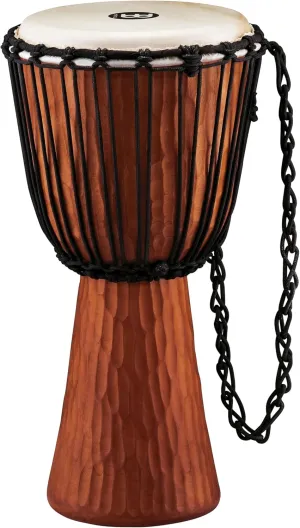 Meinl Percussion Djembe Hand Drum Circle Instrument, Carved Mahogany Headliner Series — NOT Made in China — African Mali Weave Ropes, 2-Year Warranty, Nile, Large (HDJ4-L)