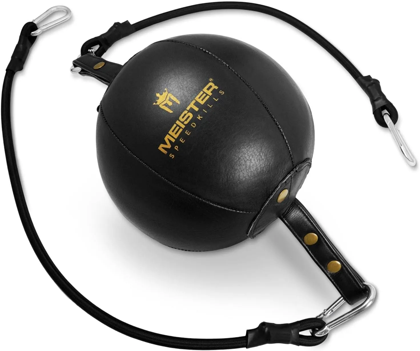 Meister SpeedKills Double-End Leather Speed Bag w/Bungees & Lightweight Latex Bladder