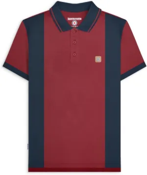 Mens Vintage Panel Casual Polo Shirt Top Tee