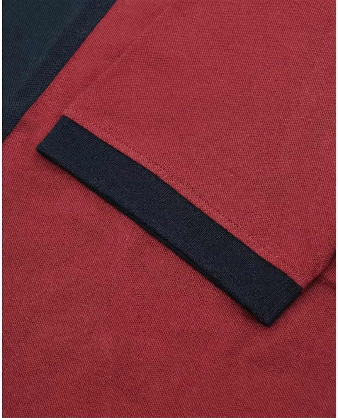 Mens Vintage Panel Casual Polo Shirt Top Tee