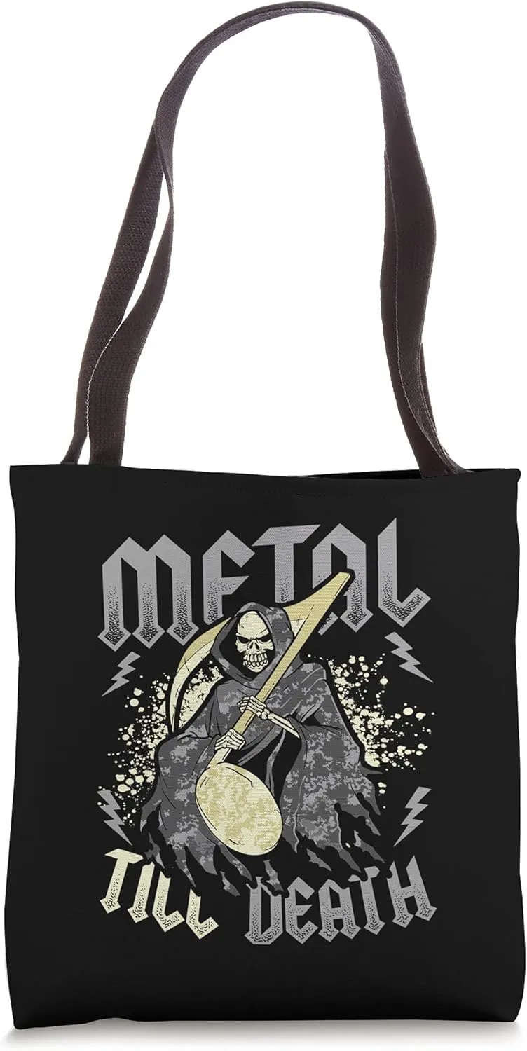 Metal Till Death Heavy Metal Band Death Metal Tote Bag
