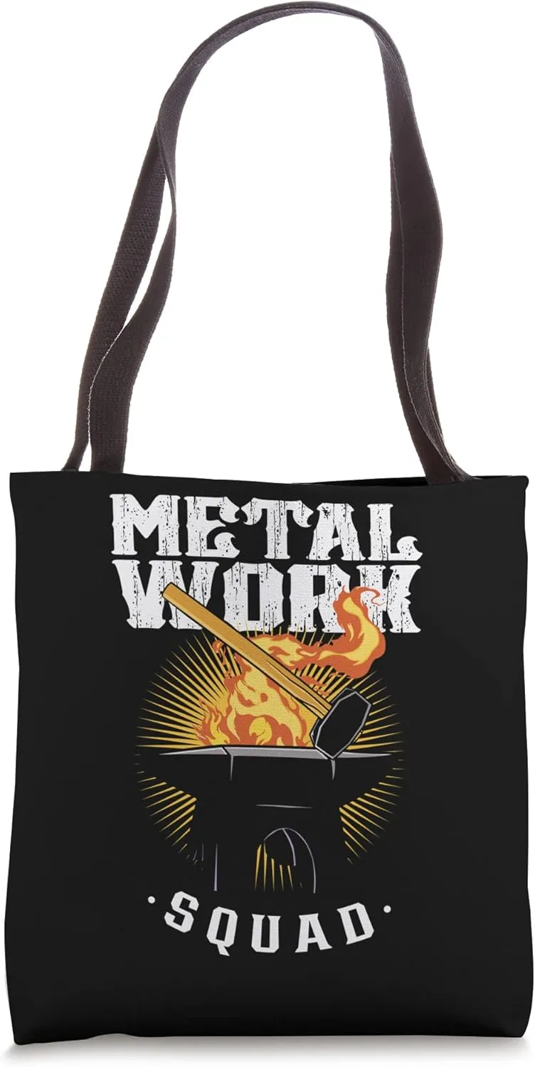 Metalwork Squad Metalworking Metal Metalworker Job Tote Bag