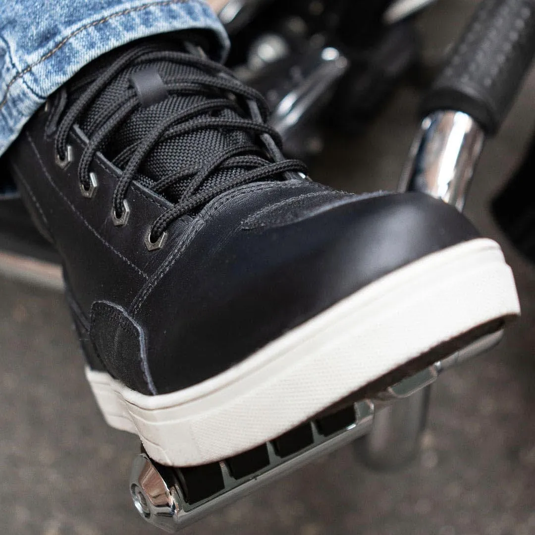 Milwaukee Leather Men's Motorcycle Reinforced Street Biker Casual Riding Shoes Leather Suede Canvas - 10.5