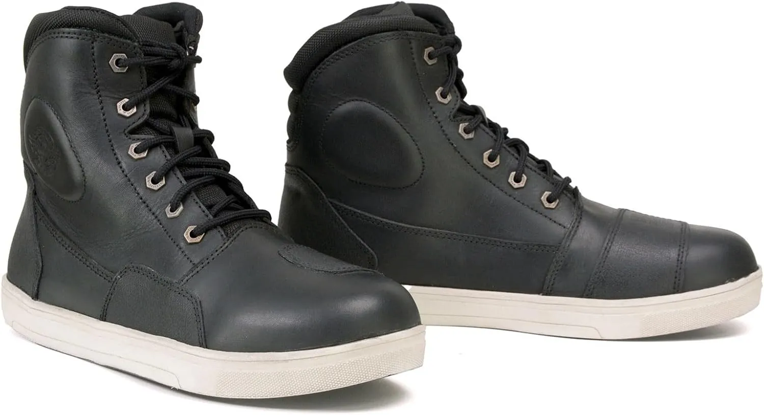 Milwaukee Leather Men's Motorcycle Reinforced Street Biker Casual Riding Shoes Leather Suede Canvas - 10.5