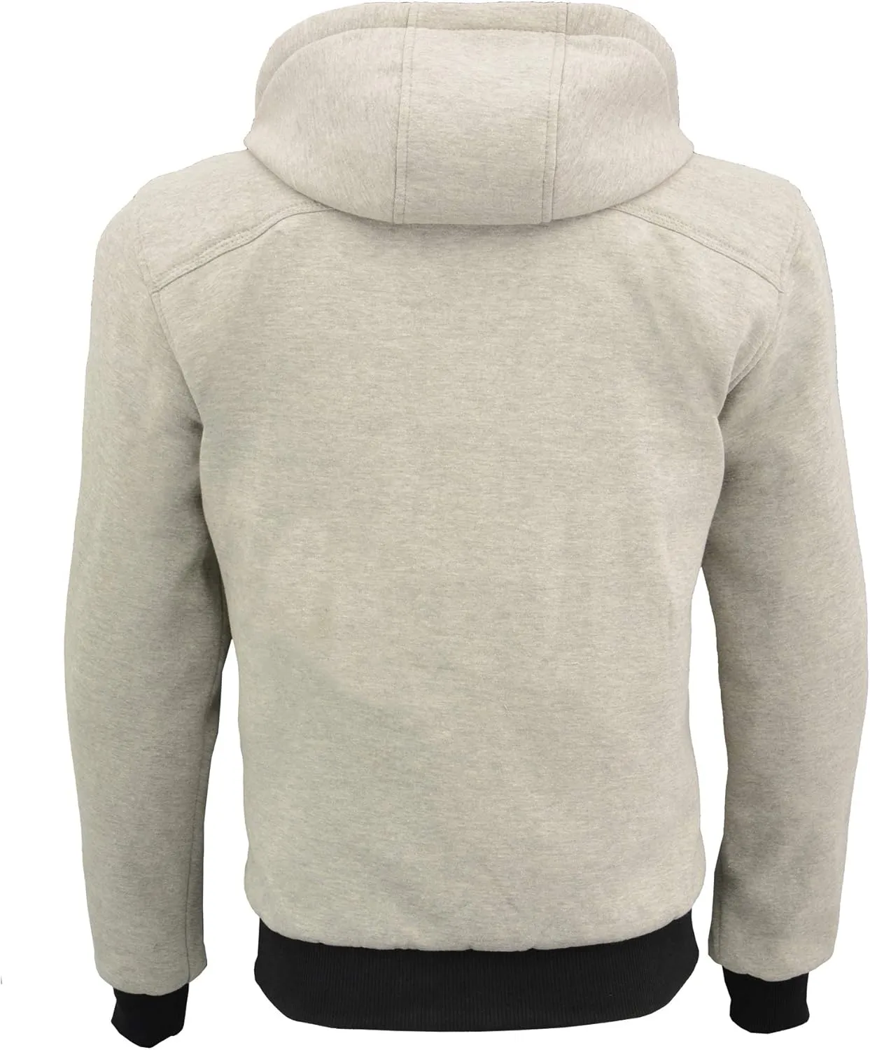 Milwaukee Leather MPM1788 Men's Black CE Approved Armored Riding Hoodie Sweater with Aramid by DuPont Fibers