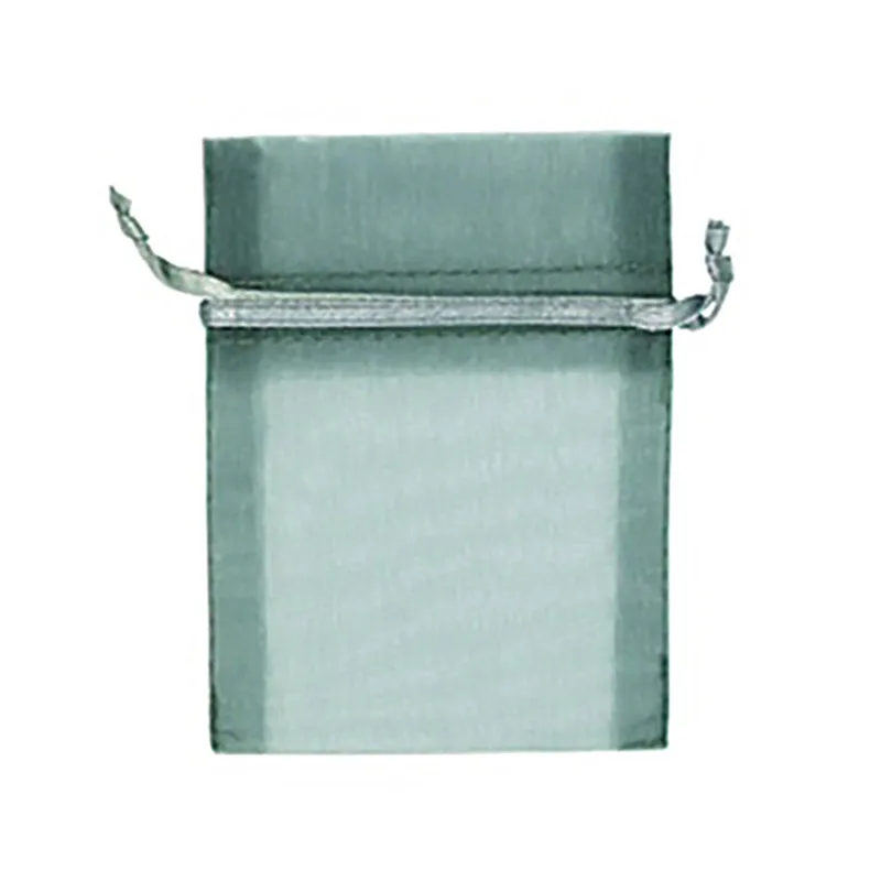 MINI ORGANZA BAG SILVER 10CMX7.5CM 7PC