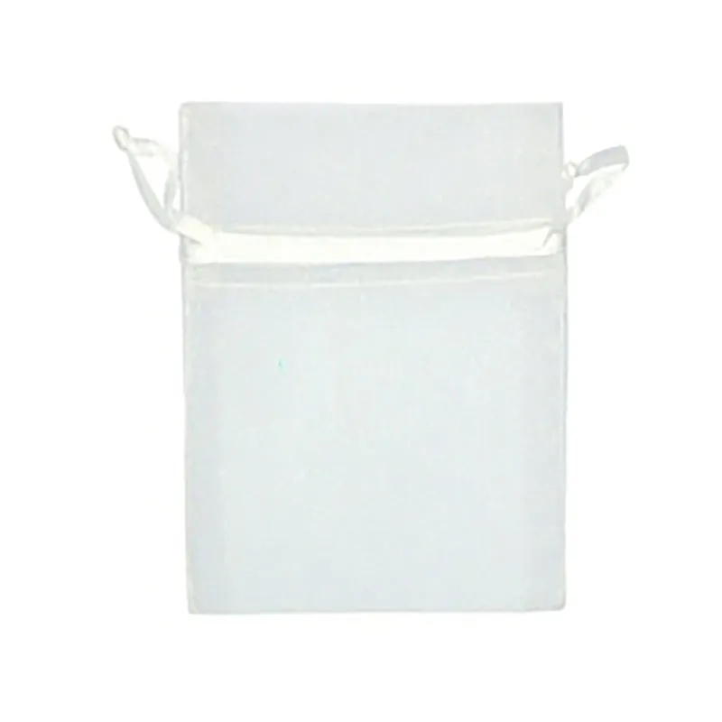 MINI ORGANZA BAG WHITE 10CMX7.5CM 7PC