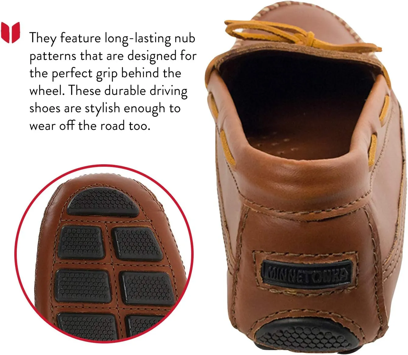 Minnetonka Men's Double Bottom Cowhide Moccasin