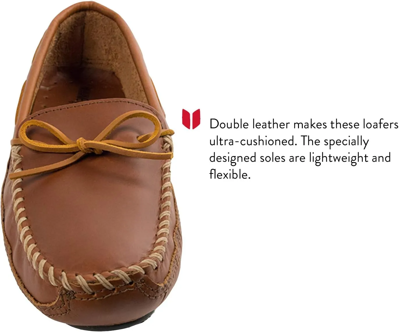 Minnetonka Men's Double Bottom Cowhide Moccasin