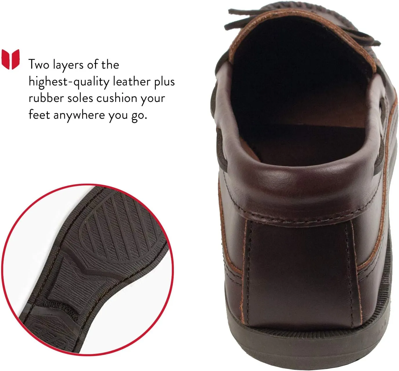 Minnetonka Men's Double Bottom Hardsole